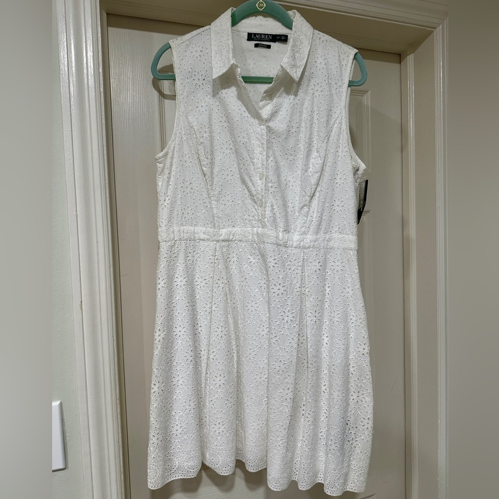 Lauren Ralph Lauren Sleeveless Eyelet Dress
